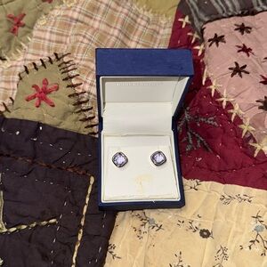 Beautiful earrings blue purple color stone